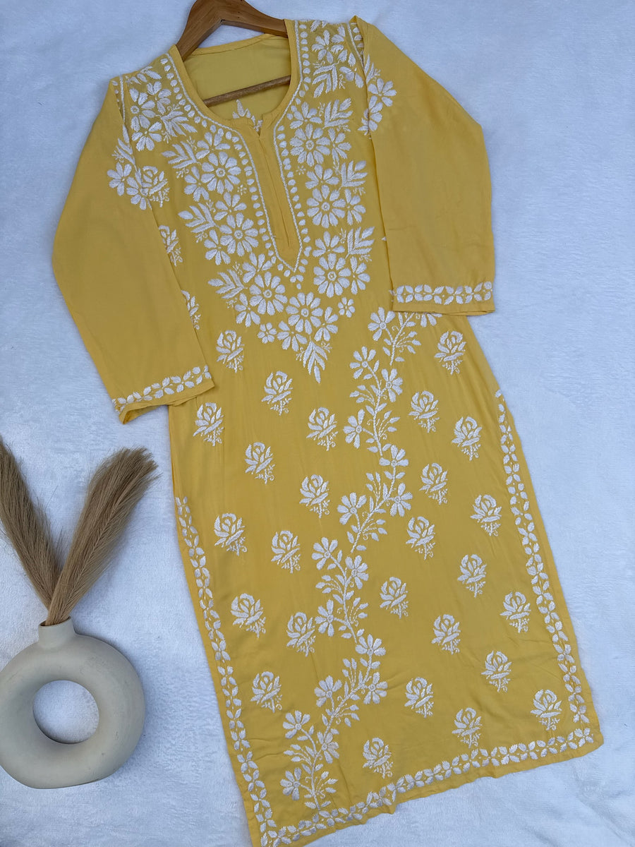 Zeenat Modal Chikankari Long Kurta