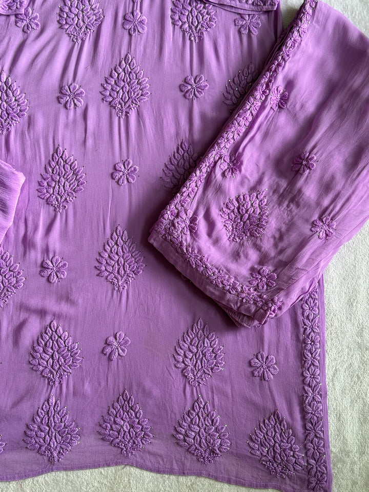 Noor Viscose Georgette Mukaish Set With 3D Handwork