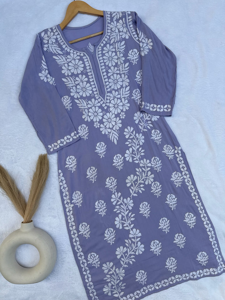 Zeenat Modal Chikankari Long Kurta