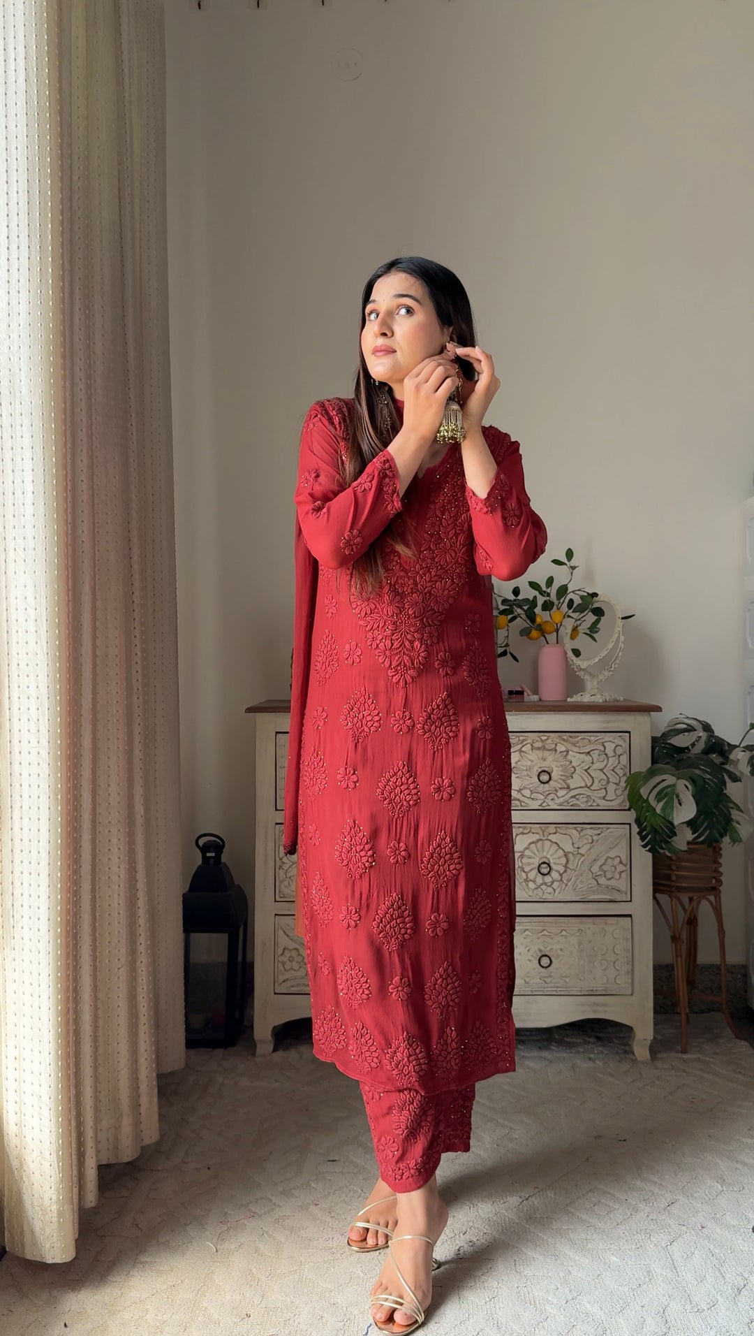 Swati Rathi in Noor Viscose Georgette Mukaish Set With 3D Handwork