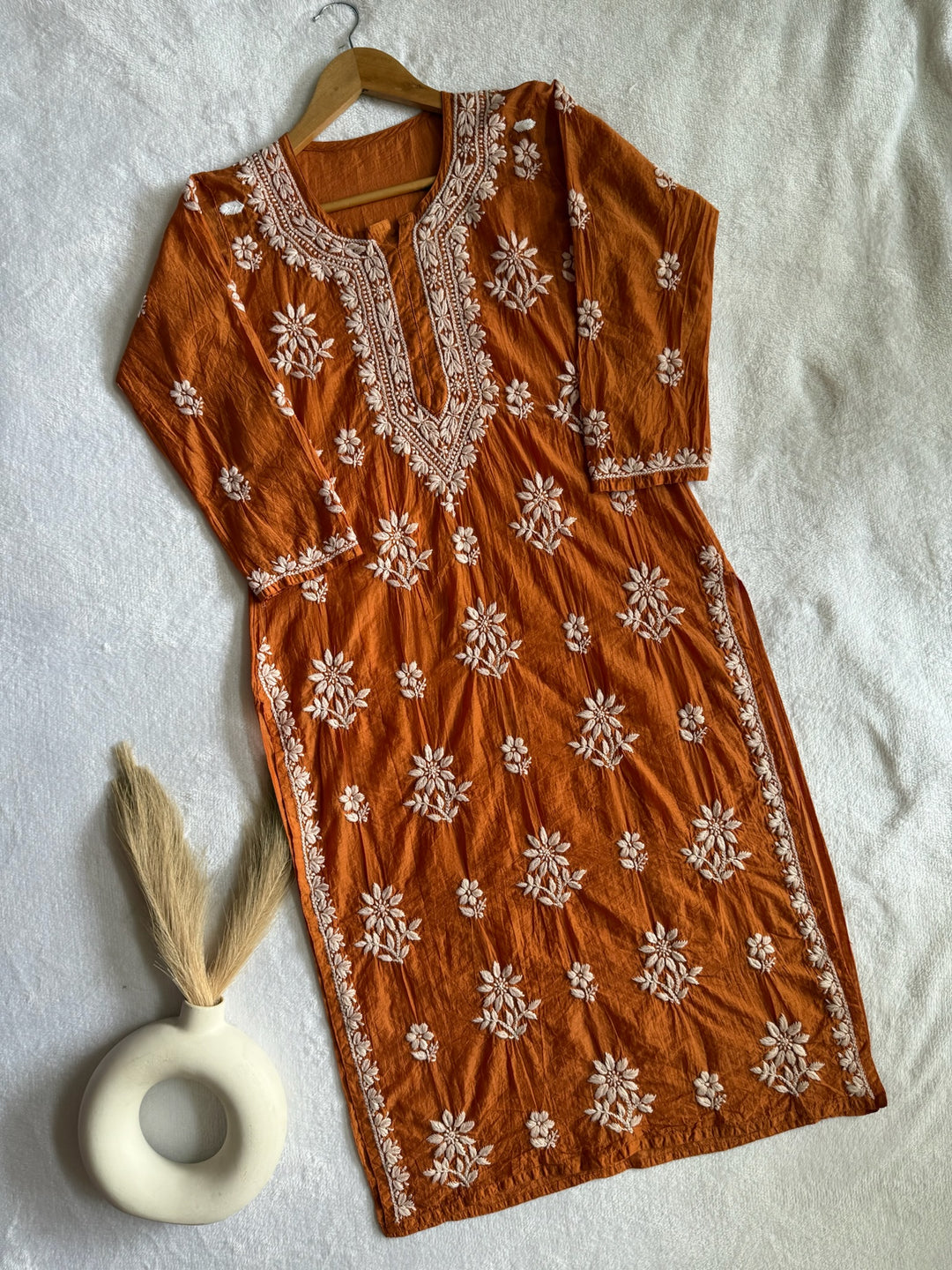 Nitya Mul Chanderi Long Kurta