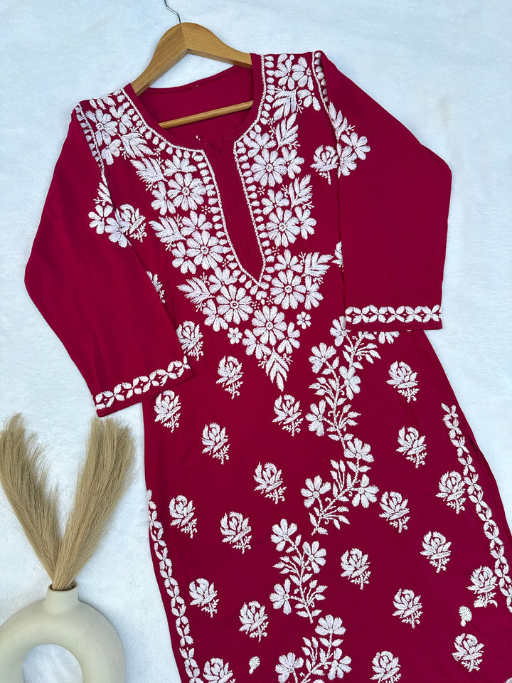Zeenat Modal Chikankari Long Kurta