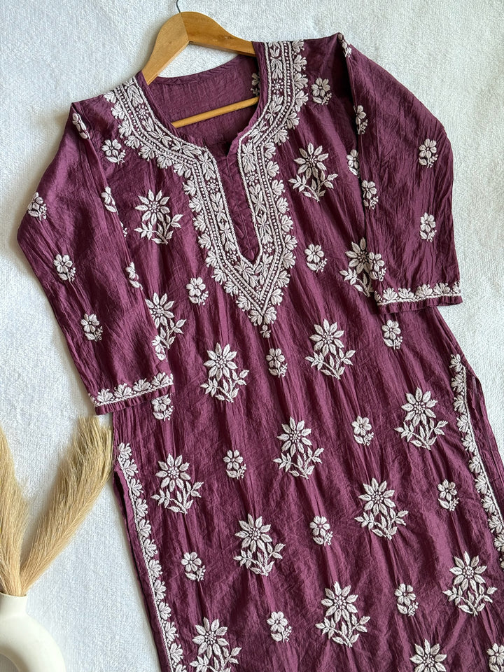 Nitya Mul Chanderi Long Kurta