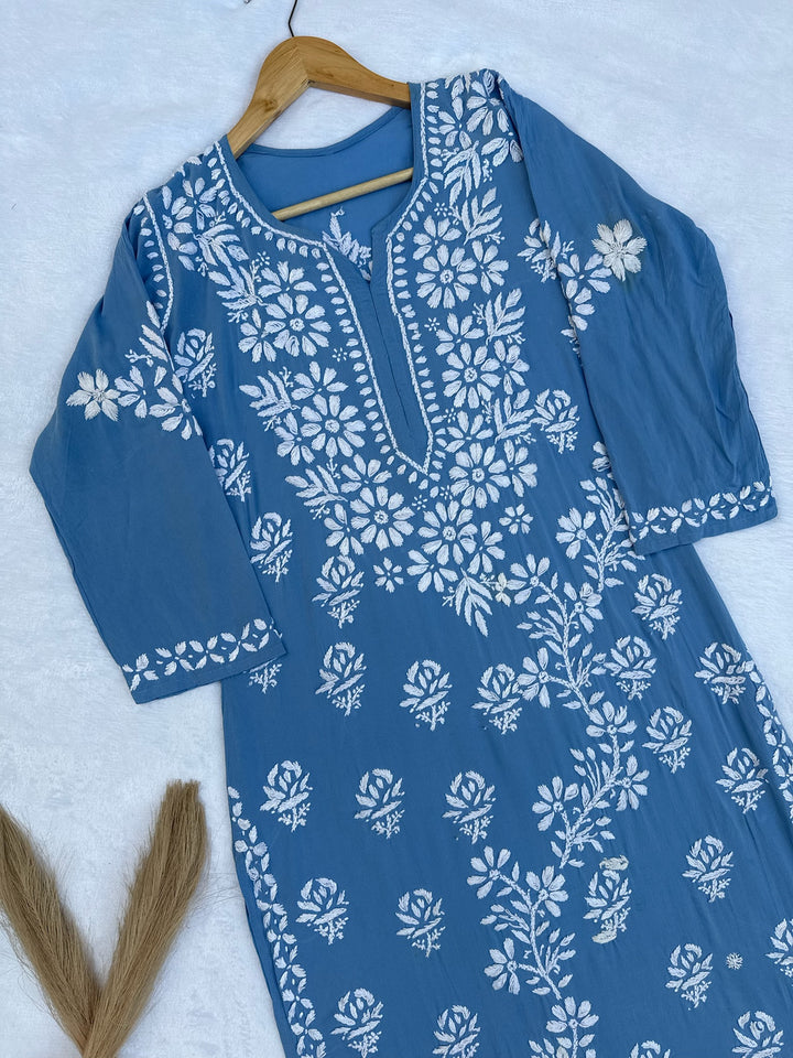 Zeenat Modal Chikankari Long Kurta