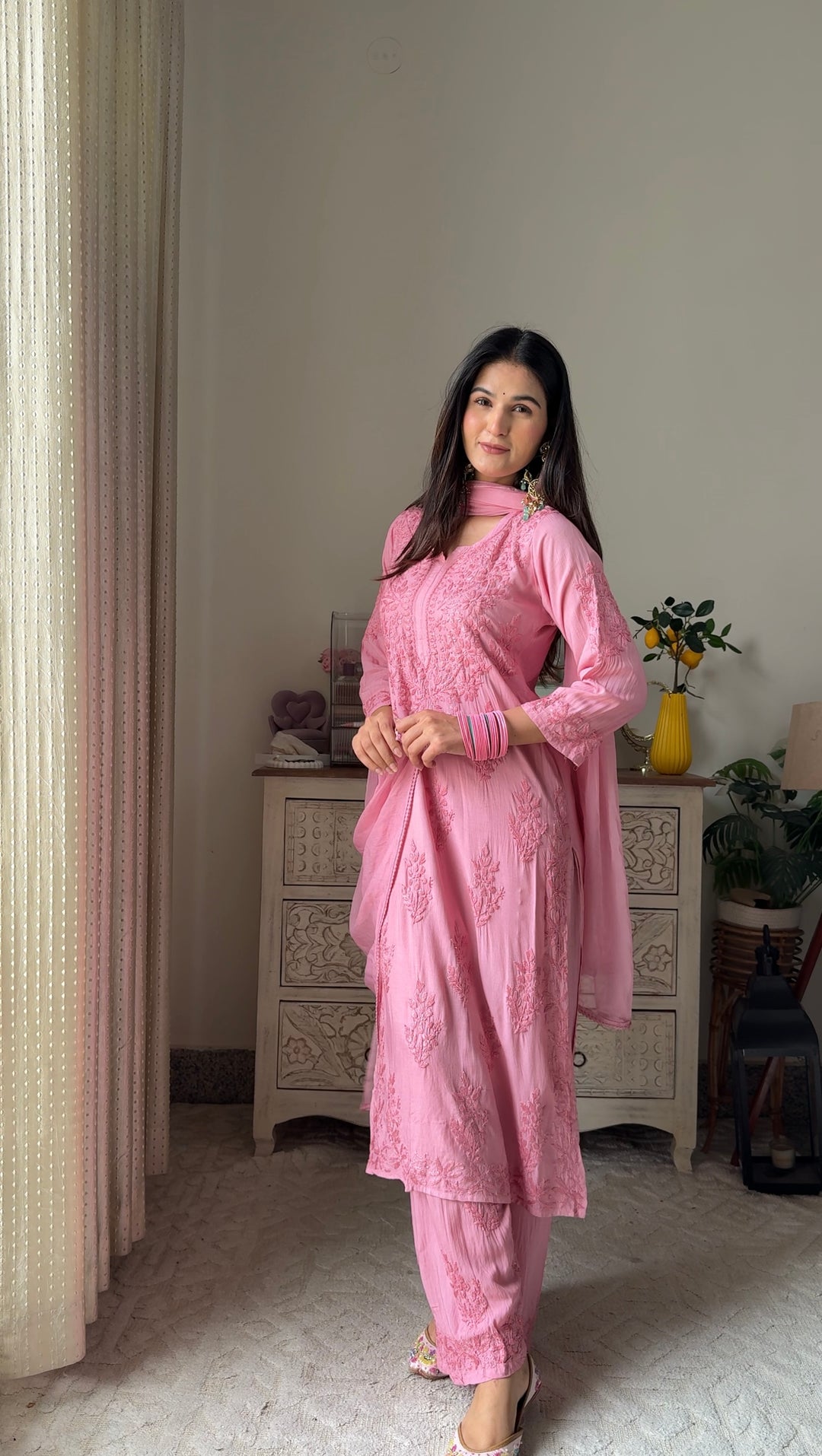 Swati Rathi In Modal Cotton Co-ord Set With Dupatta