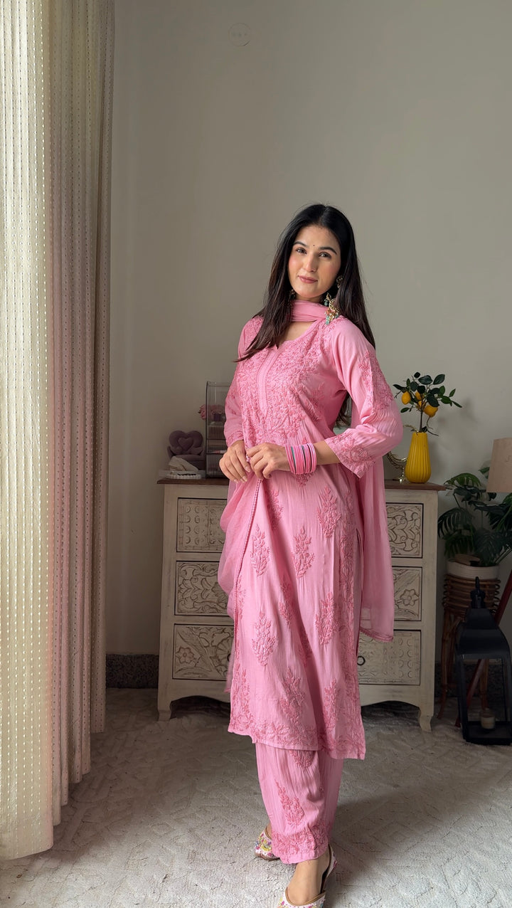 Swati Rathi In Modal Cotton Co-ord Set With Dupatta