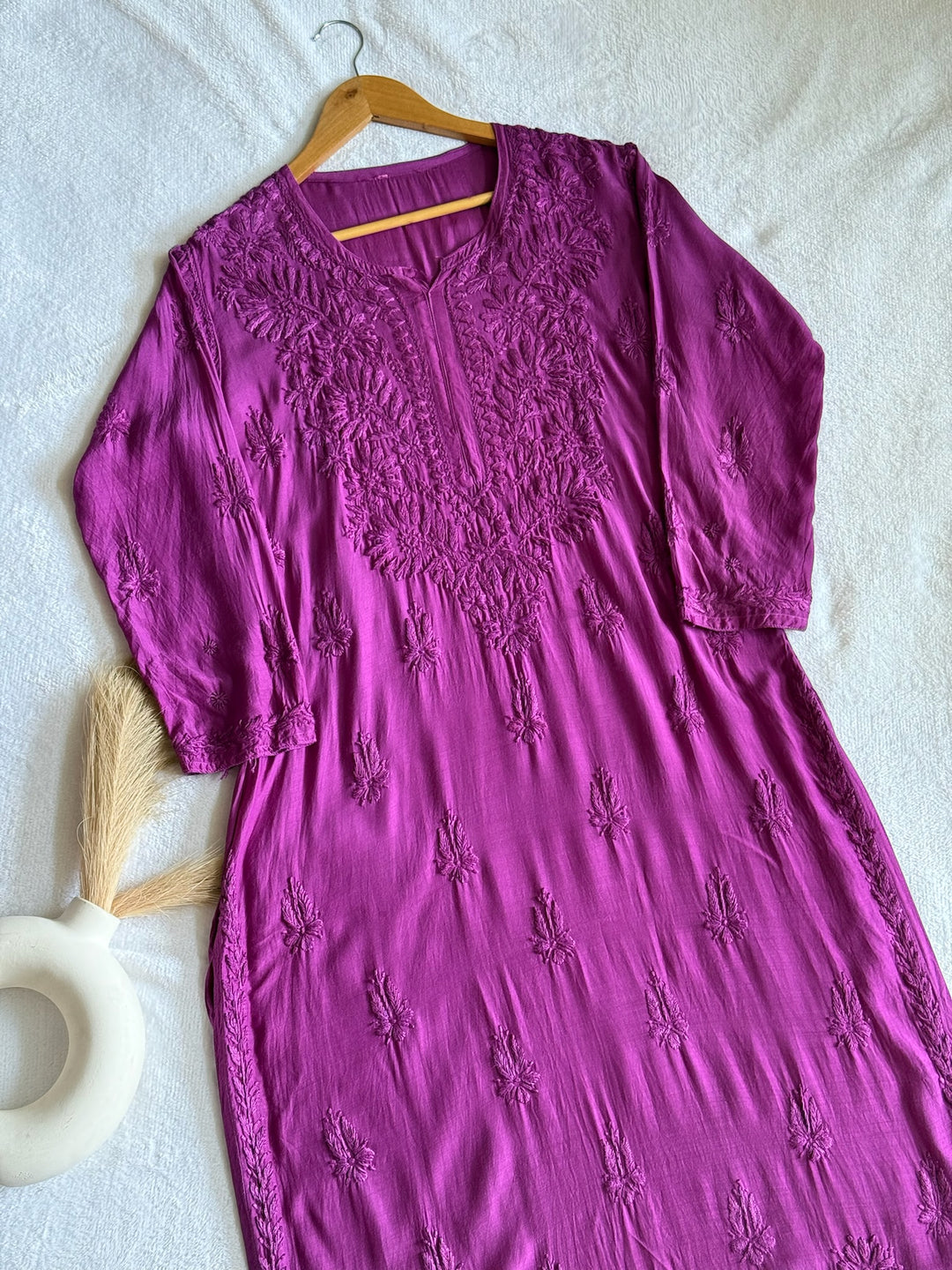 Palak Muslin Long Kurta
