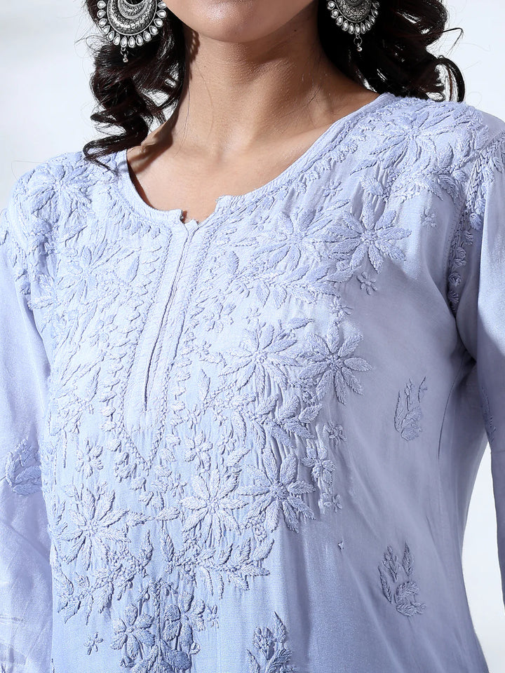 Palak Muslin Long Kurta