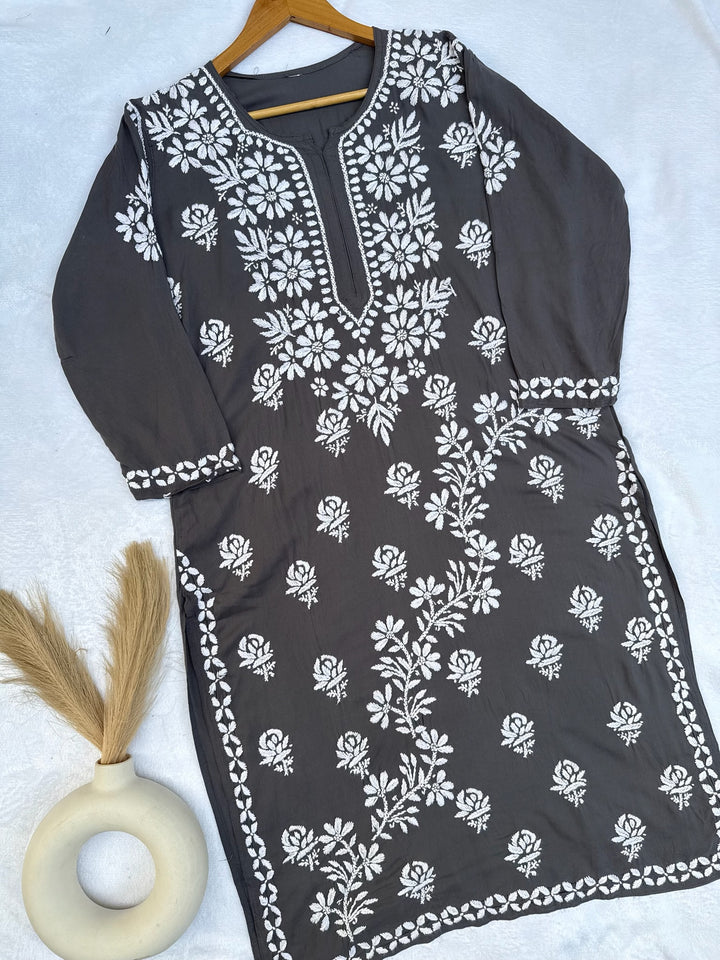 Zeenat Modal Chikankari Long Kurta