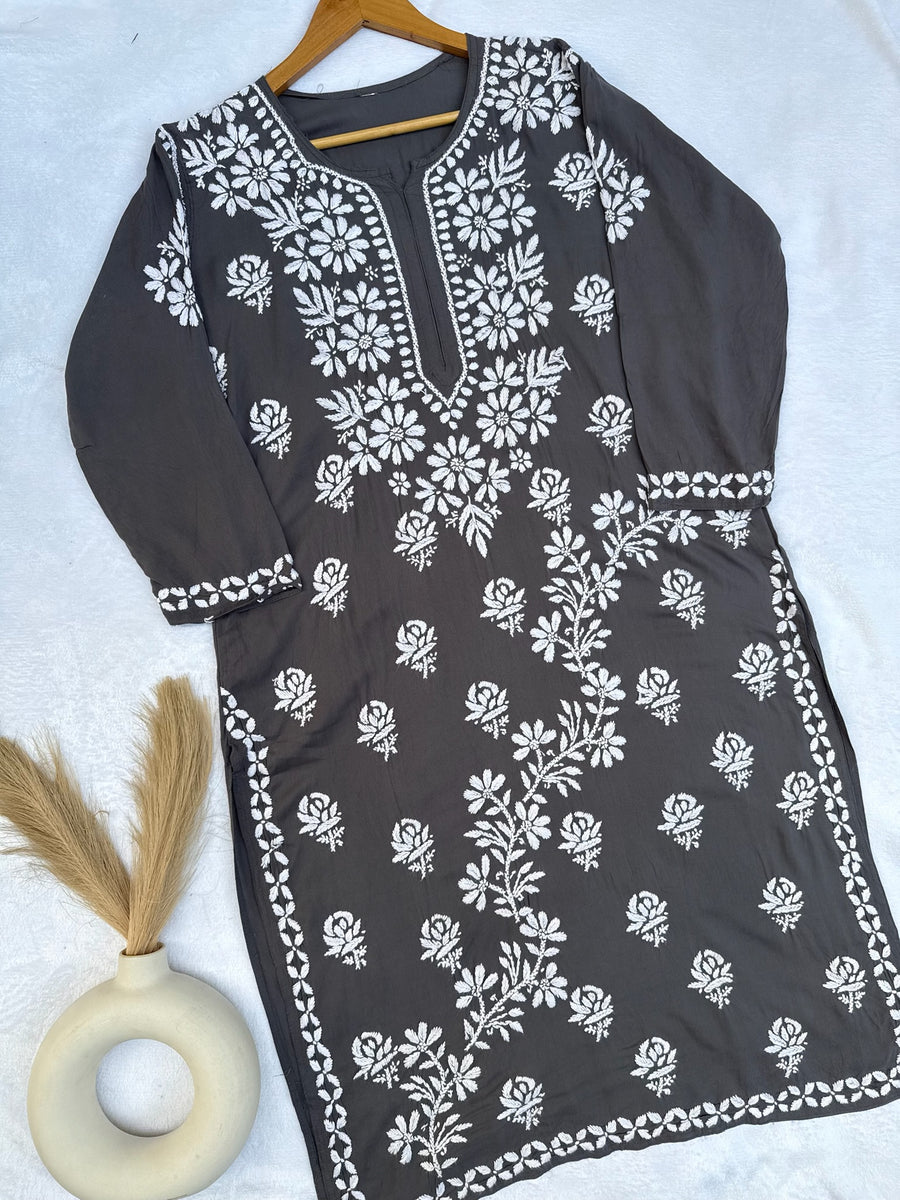 Zeenat Modal Chikankari Long Kurta