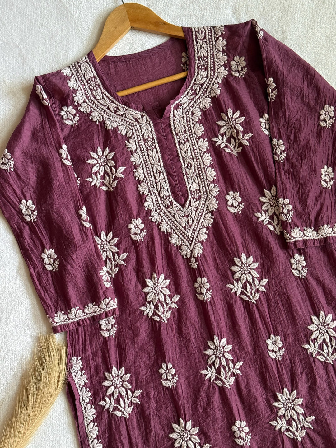 Nitya Mul Chanderi Long Kurta