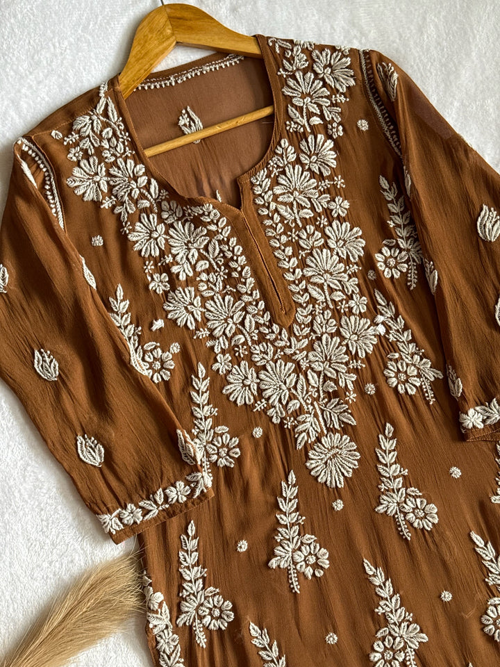 Jannat Viscose Georgette Kurta With 3D Handwork