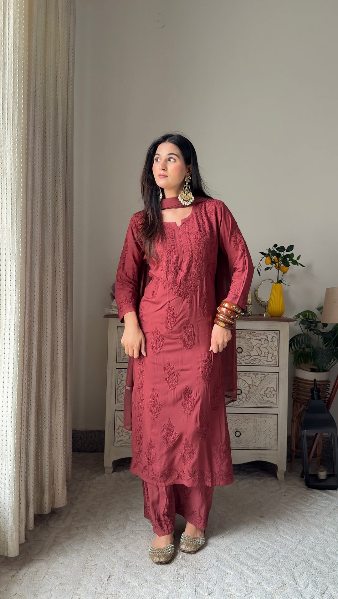 Swati Rathi In Modal Cotton Co-ord Set With Dupatta