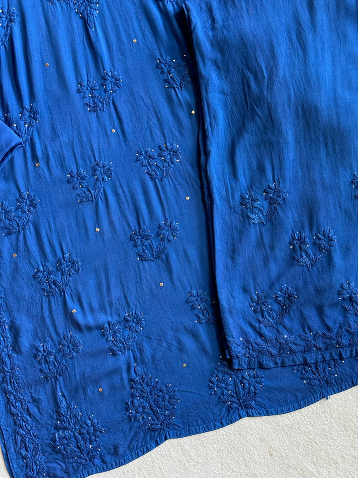 Nazakat Rayon Cotton Chikankari Kurta Set