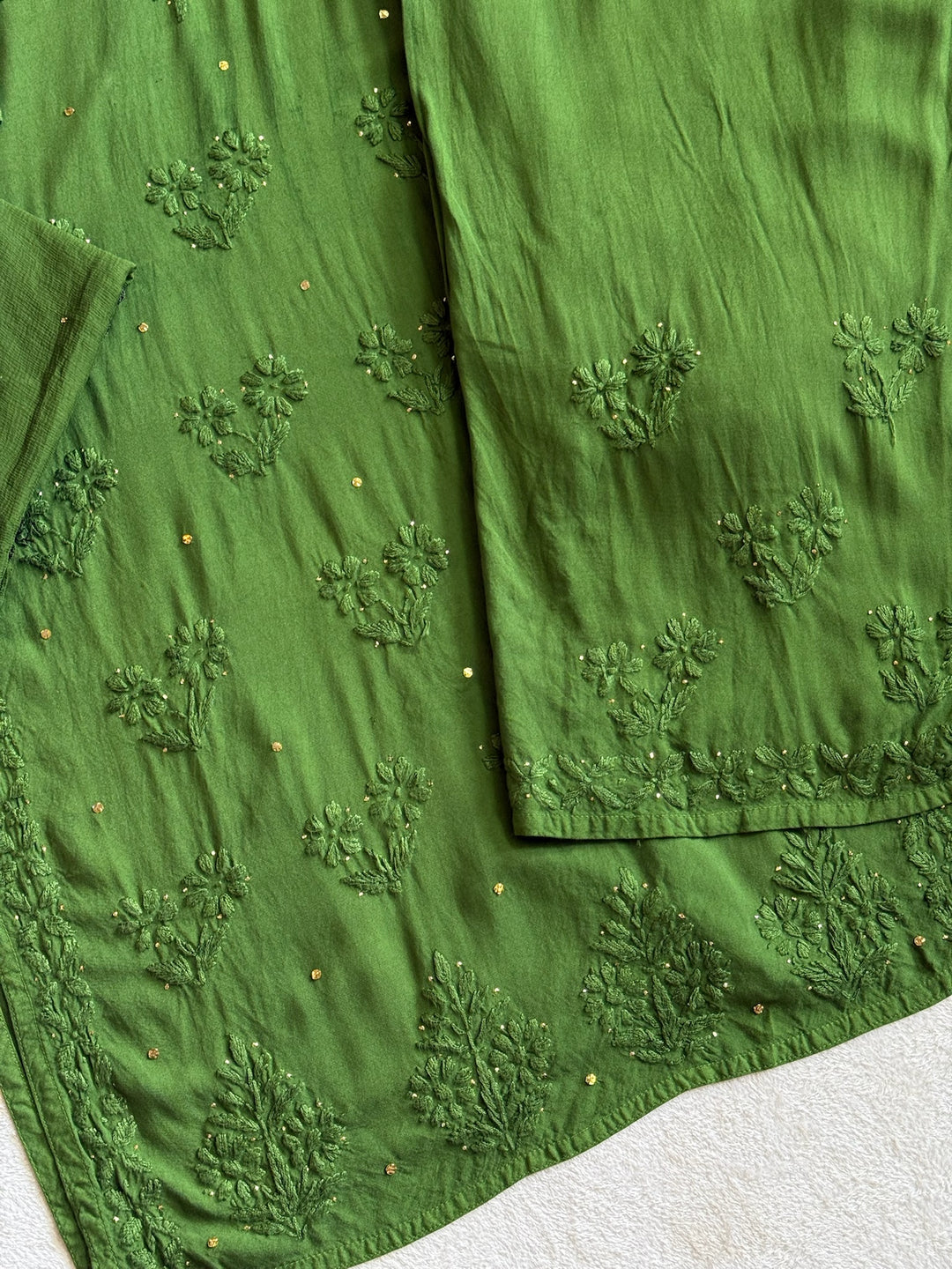 Nazakat Rayon Cotton Chikankari Kurta Set