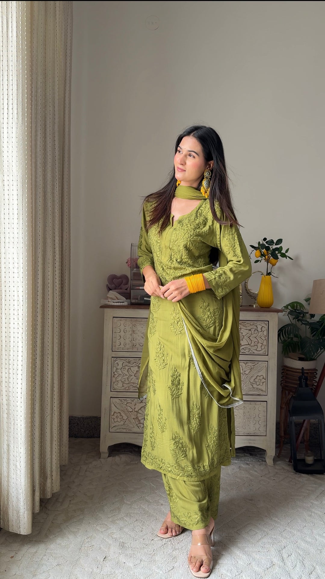 Swati Rathi In Modal Cotton Co-ord Set With Dupatta