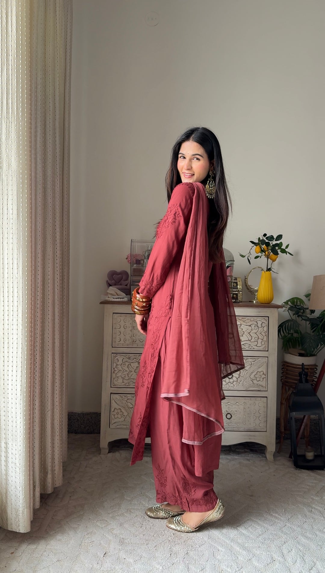 Swati Rathi In Modal Cotton Co-ord Set With Dupatta