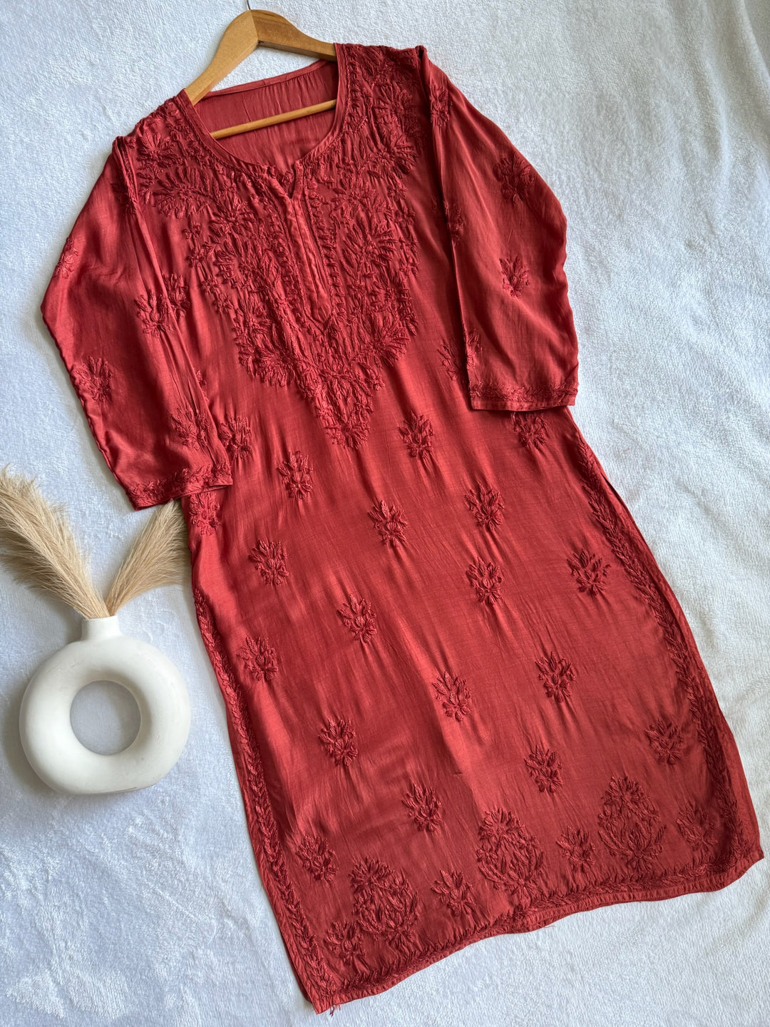 Palak Muslin Long Kurta