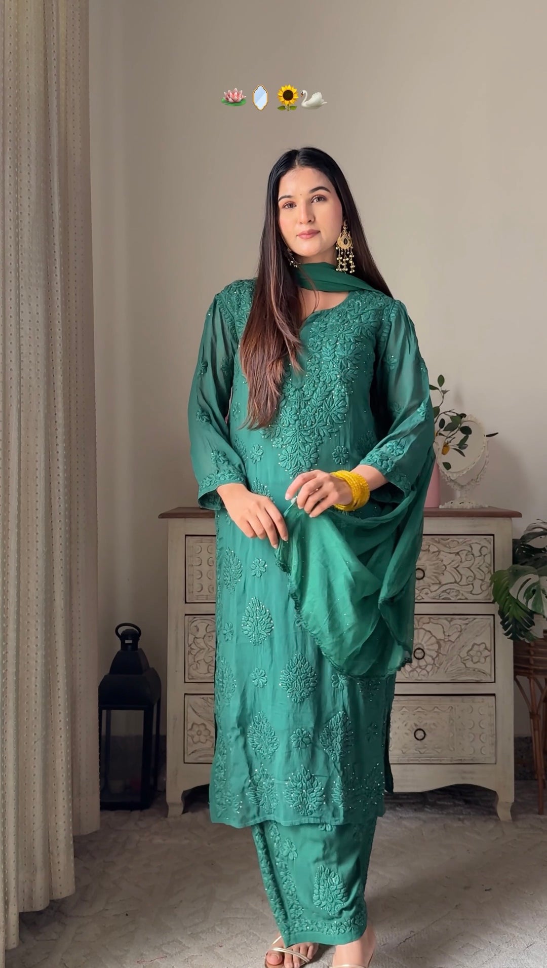Swati Rathi in Noor Viscose Georgette Mukaish Set With 3D Handwork