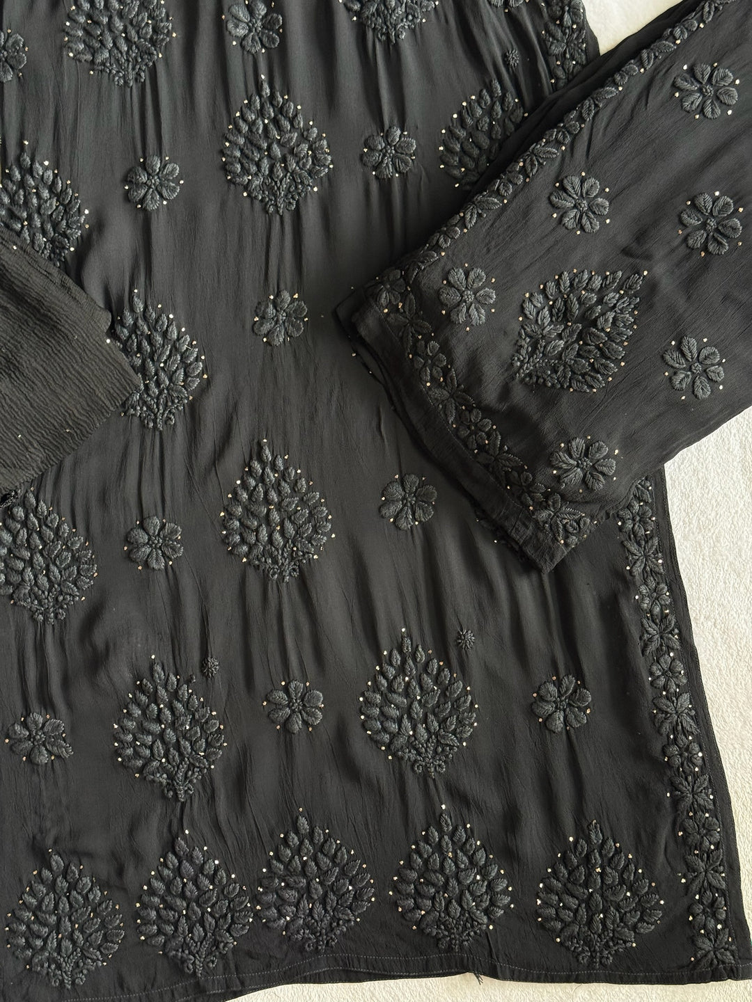 Noor Viscose Georgette Mukaish Set With 3D Handwork