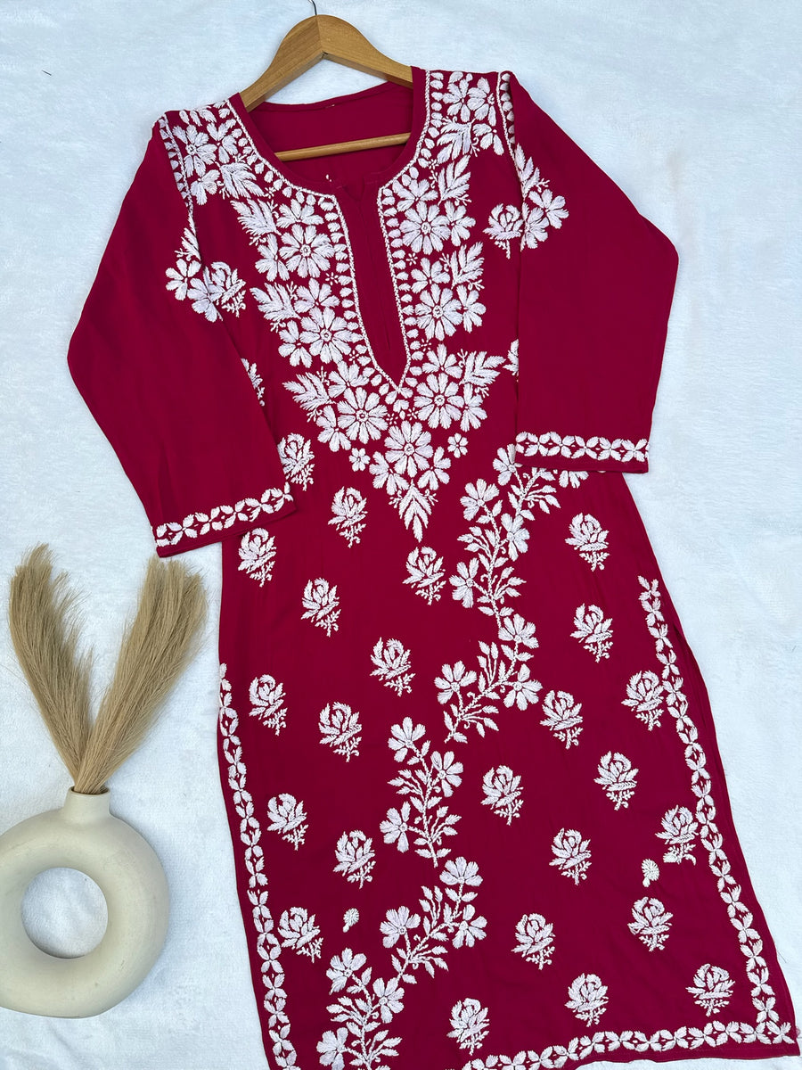 Zeenat Modal Chikankari Long Kurta