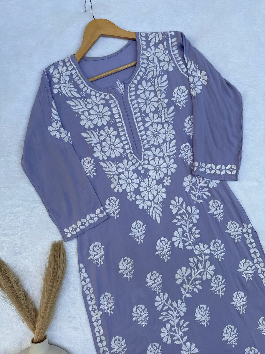 Zeenat Modal Chikankari Long Kurta