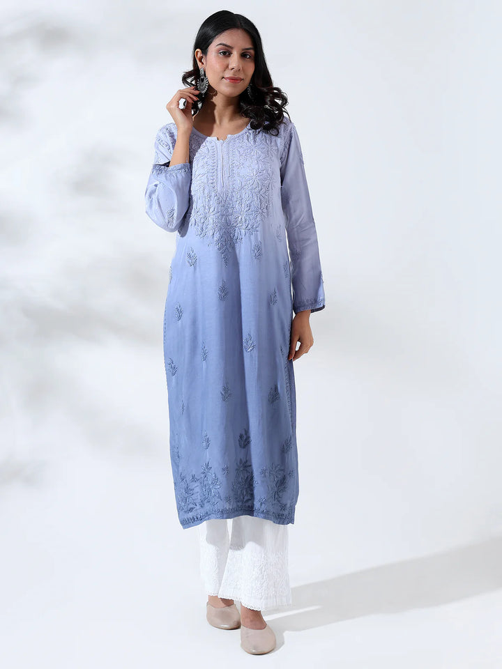 Palak Muslin Long Kurta