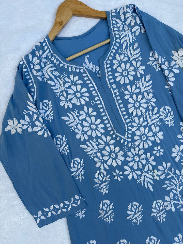 Zeenat Modal Chikankari Long Kurta