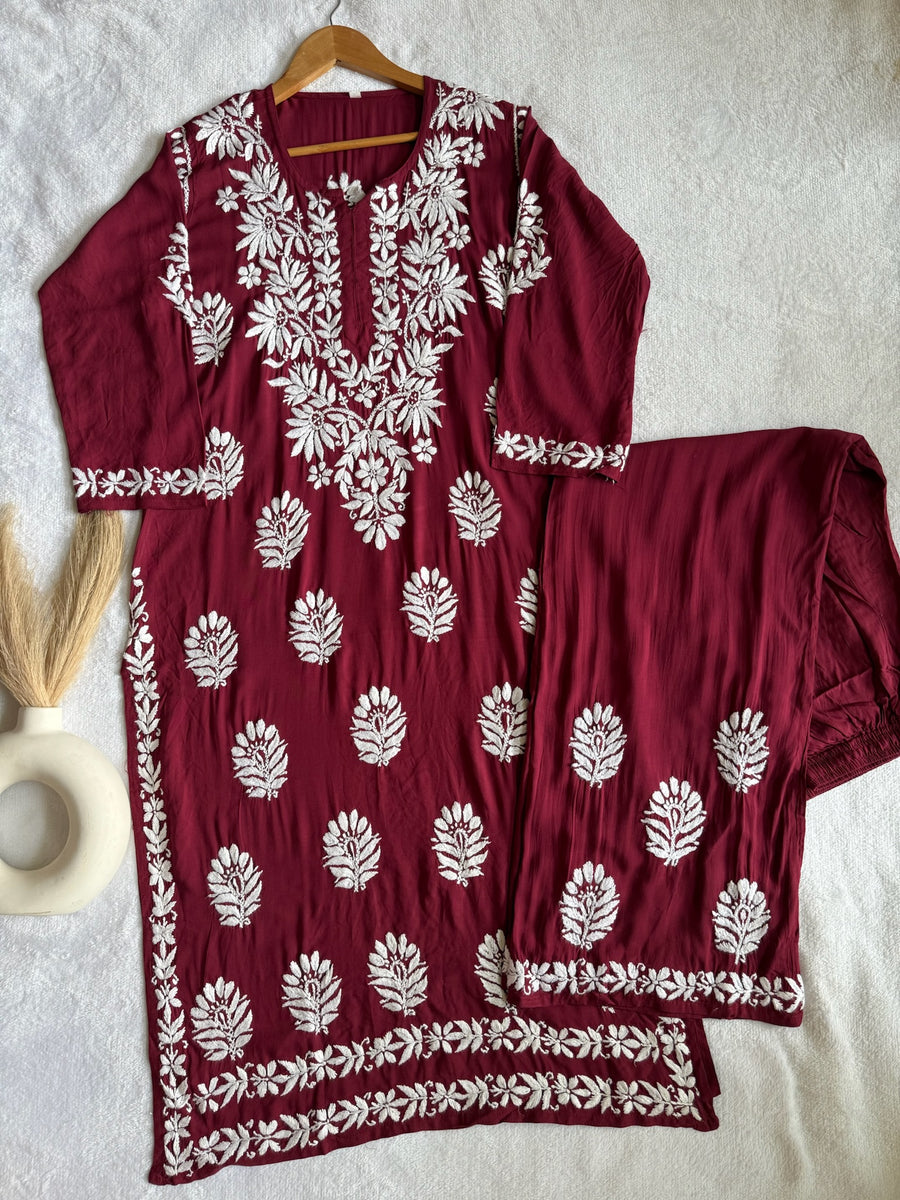 Zara Modal Chikankari Set