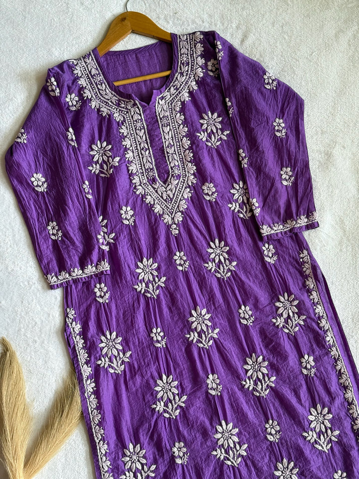 Nitya Mul Chanderi Long Kurta
