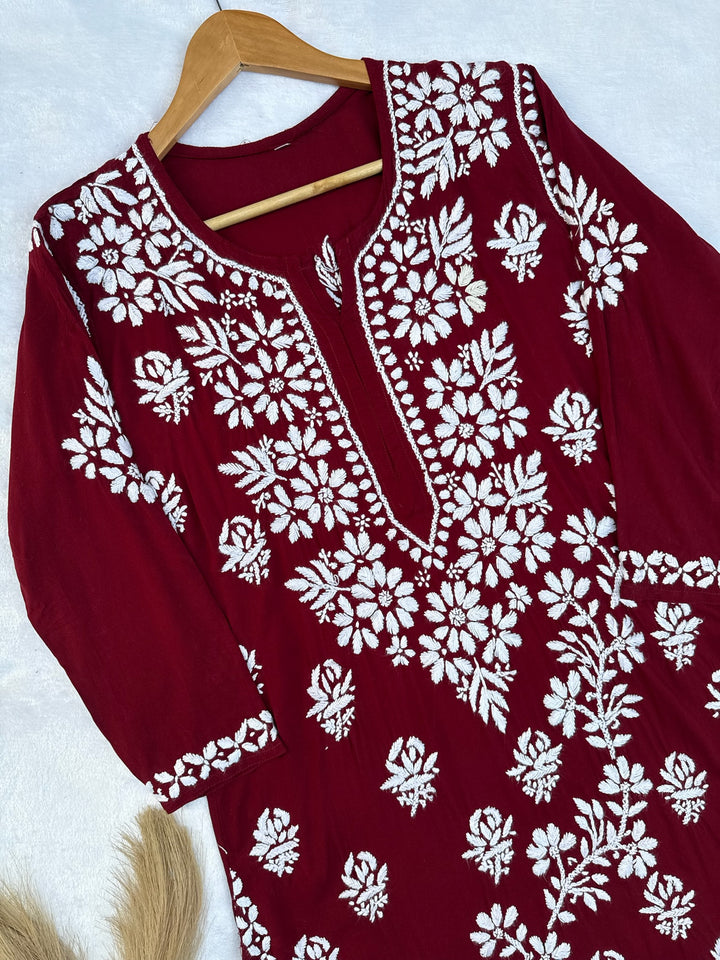 Zeenat Modal Chikankari Long Kurta