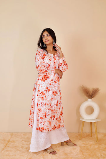 mulmul chikan kurti