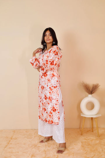 mulmul chikan kurti