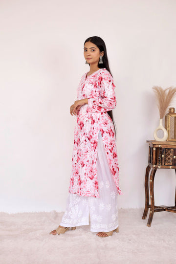 mulmul chikankari kurti