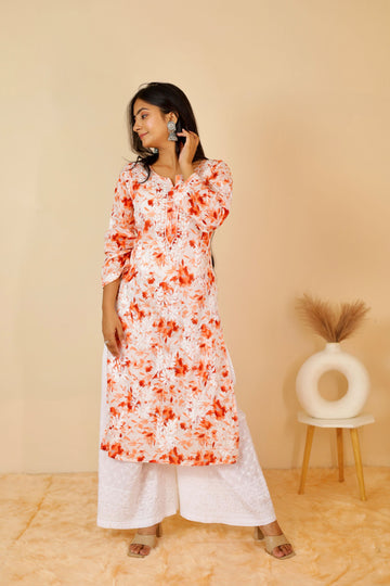 mulmul chikan kurti