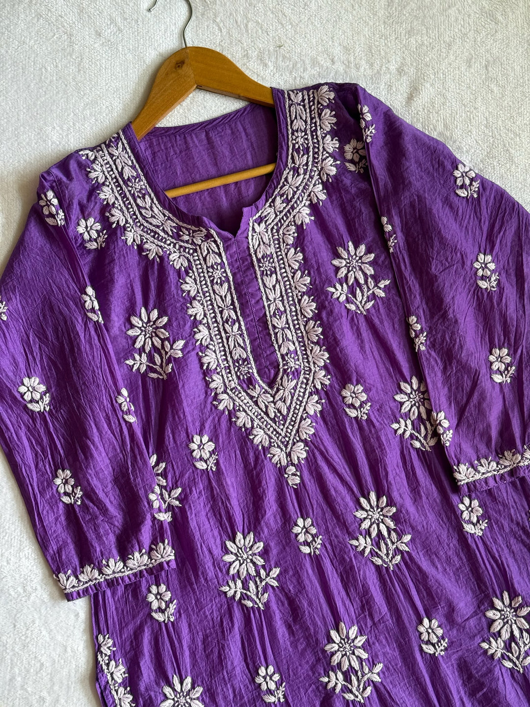 Nitya Mul Chanderi Long Kurta