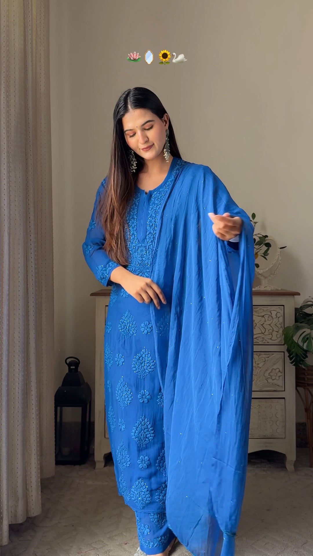 Swati Rathi in Noor Viscose Georgette Mukaish Set With 3D Handwork