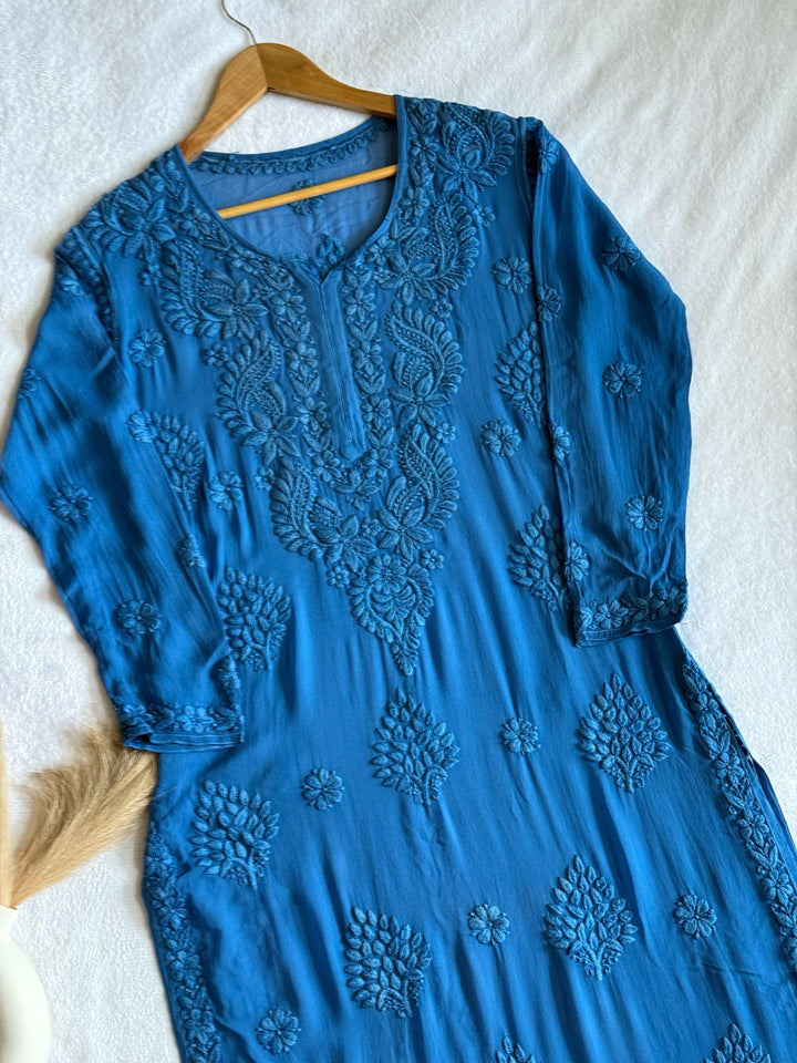 Viscose Georgette Kurta With 3D Handwork