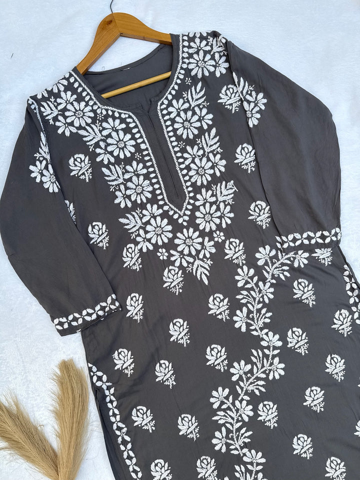 Zeenat Modal Chikankari Long Kurta