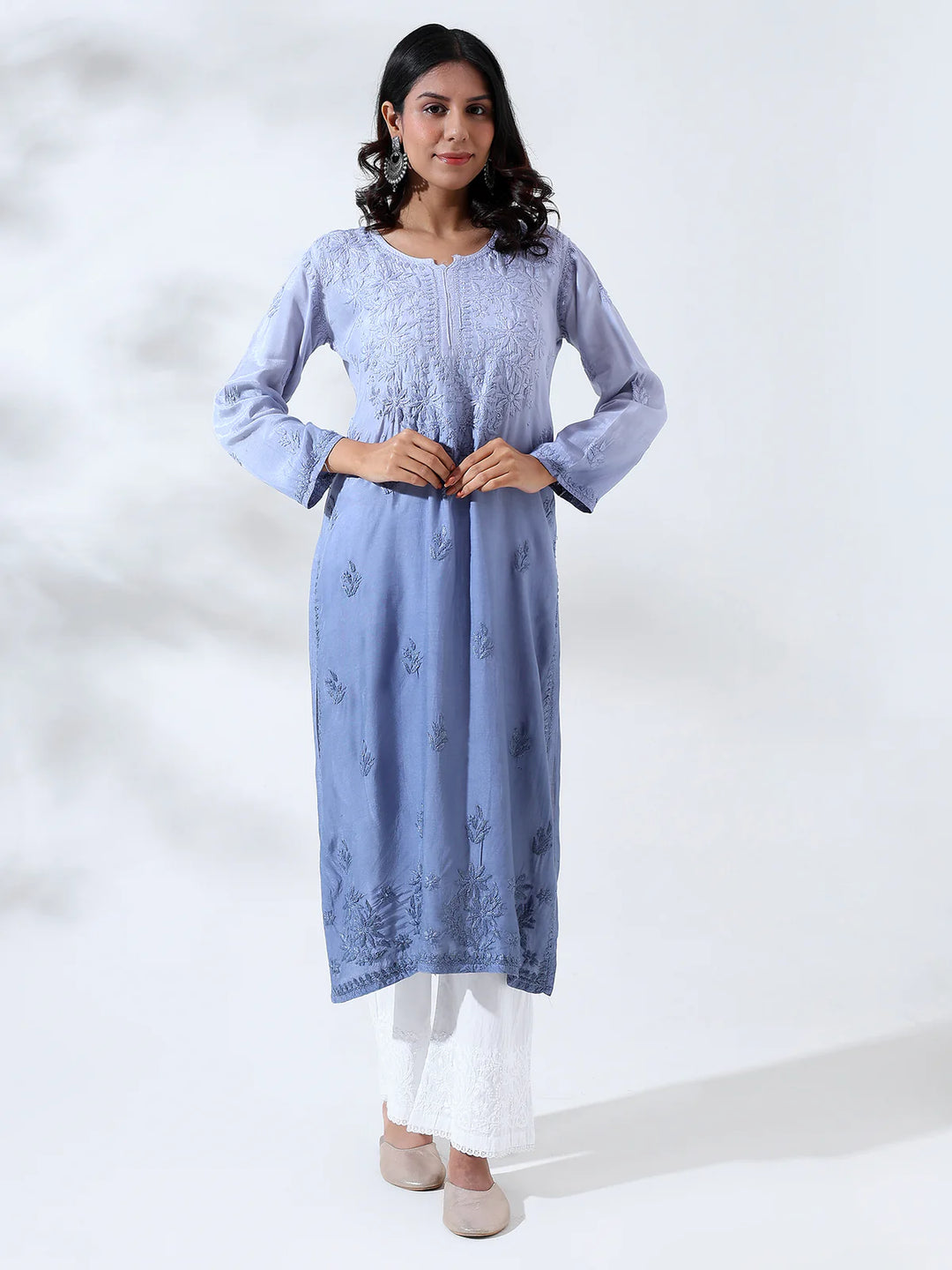 Palak Muslin Long Kurta