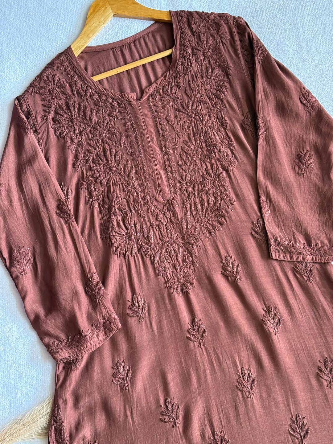Palak Muslin Long Kurta