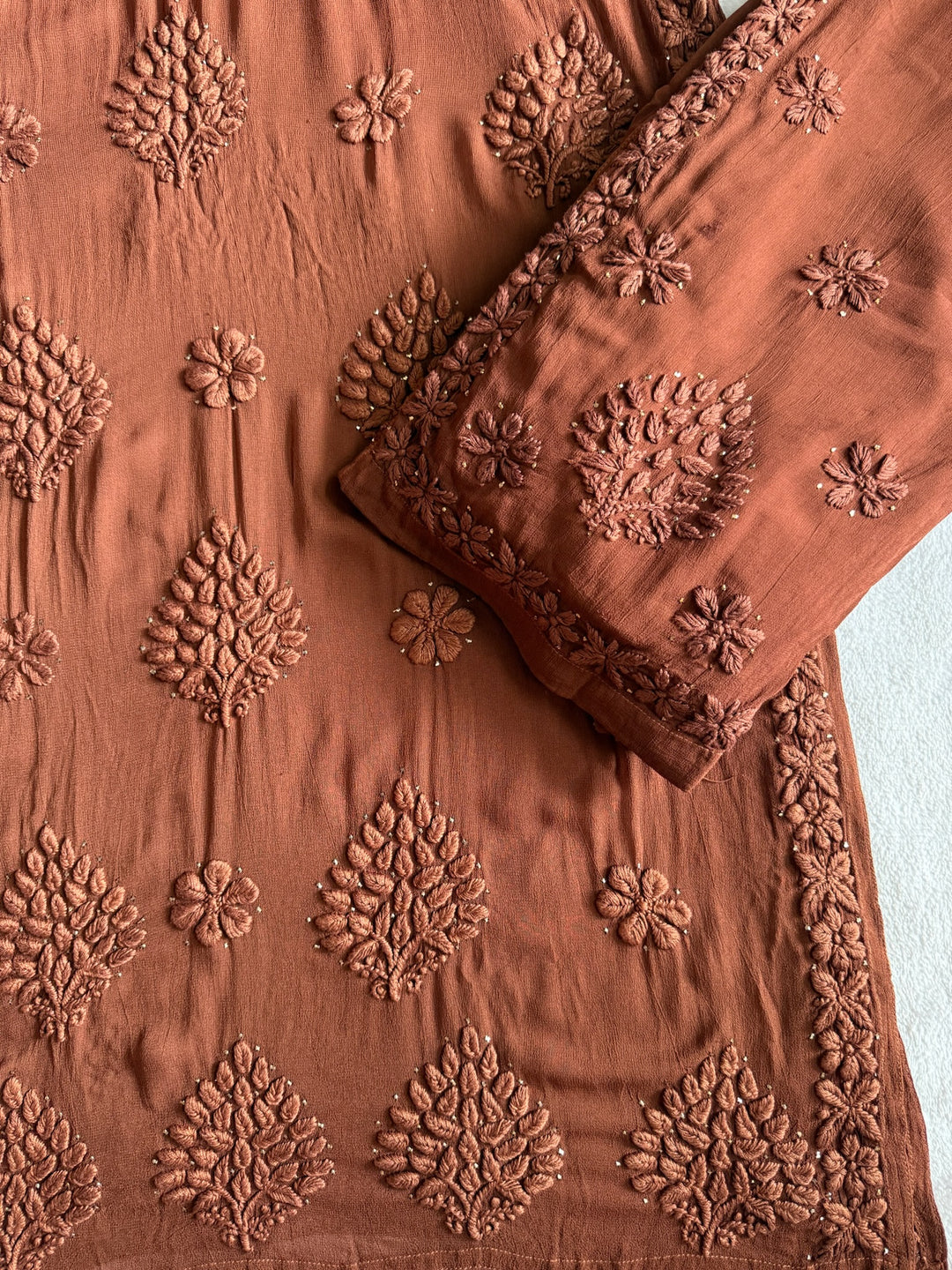 Noor Viscose Georgette Mukaish Set With 3D Handwork