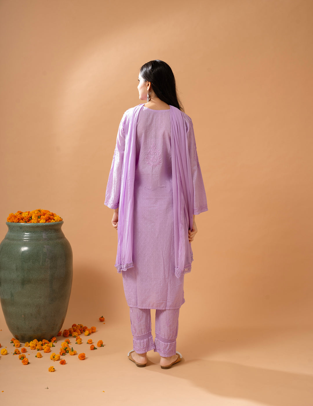Haniya Mulmul Cotton Chikankari Set