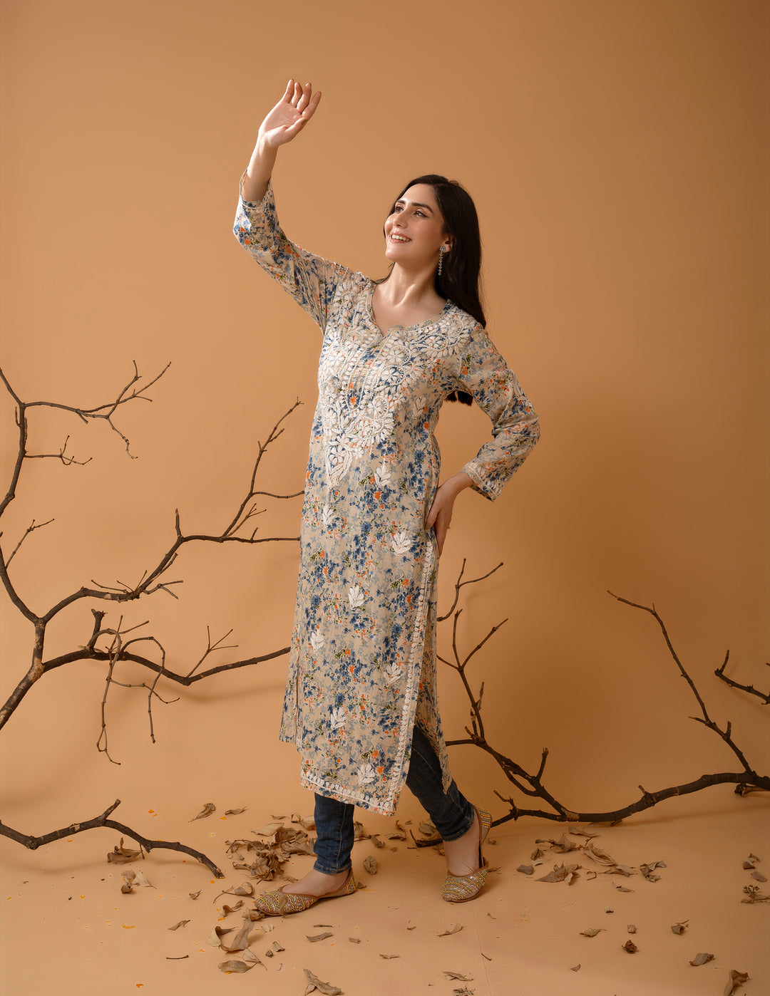 Mulmul Soft Printed Kurta