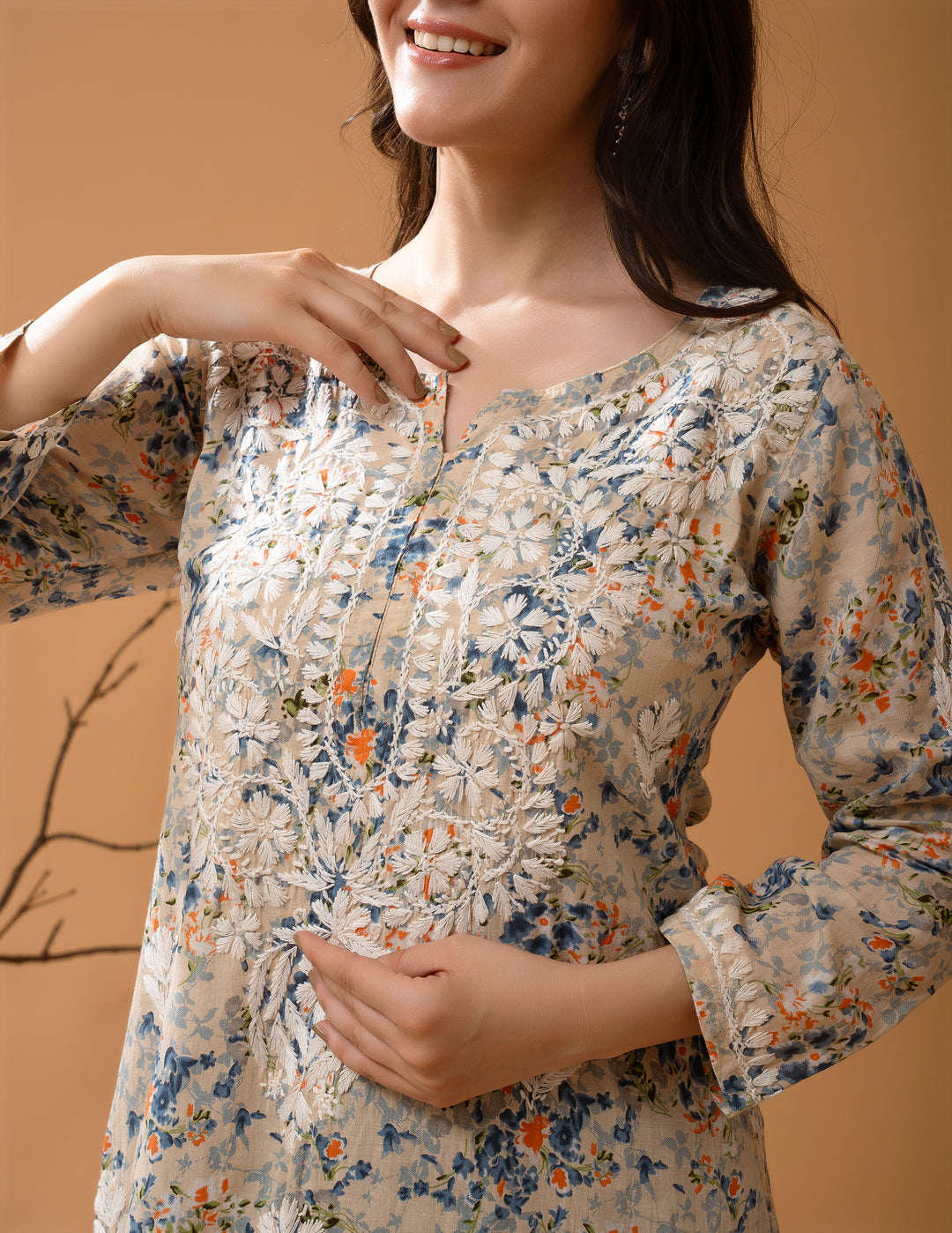 Mulmul Soft Printed Kurta