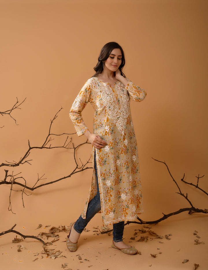 Mulmul Soft Printed Kurta