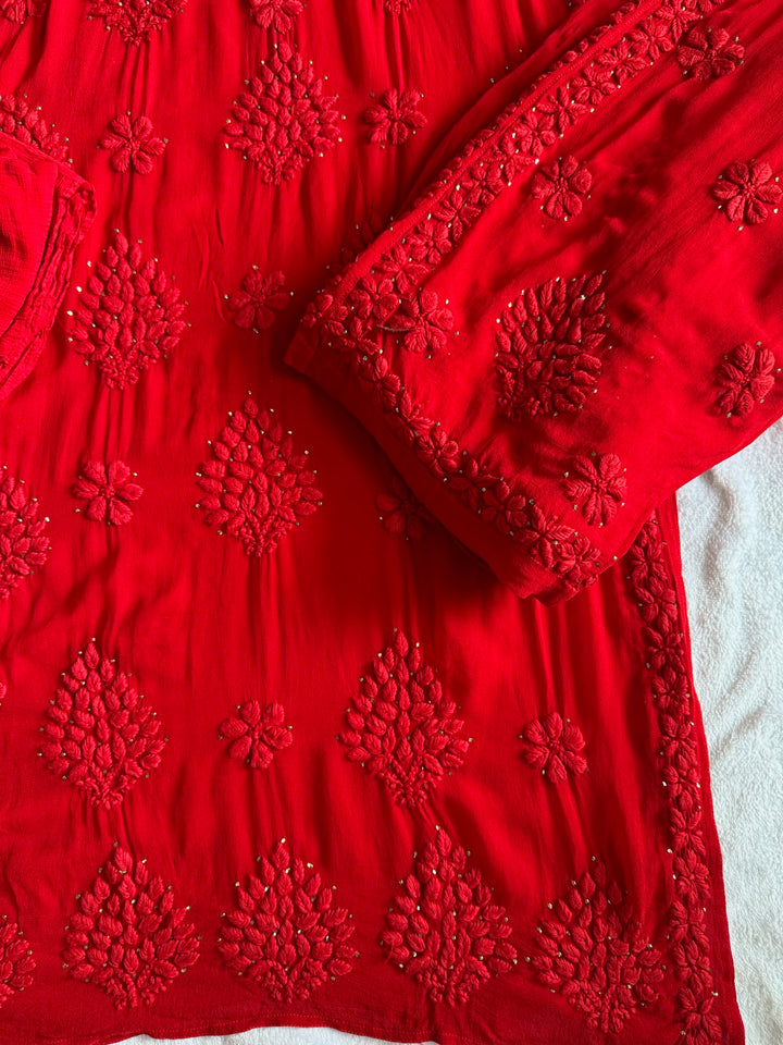 Noor Viscose Georgette Mukaish Set With 3D Handwork