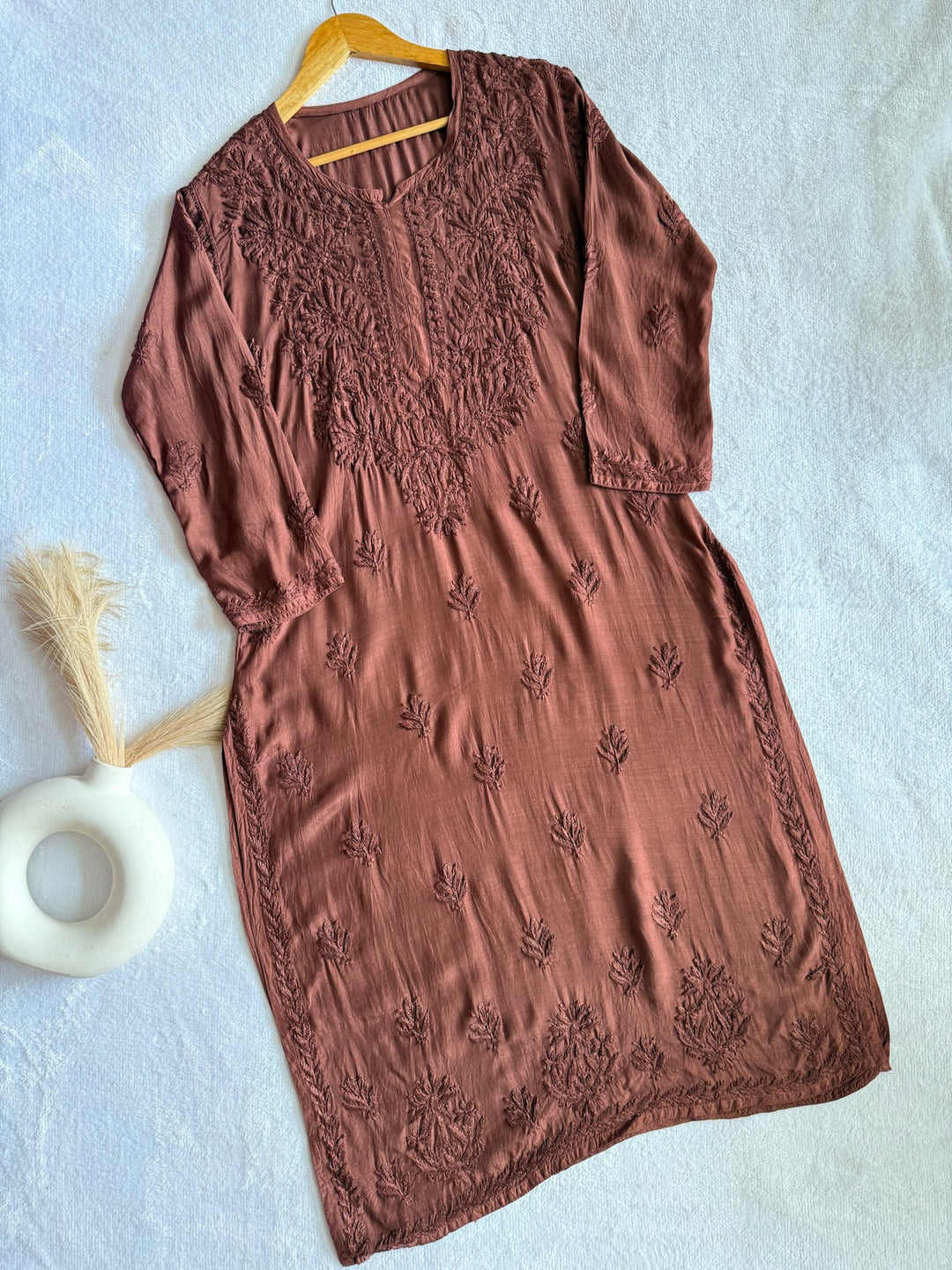 Palak Muslin Long Kurta