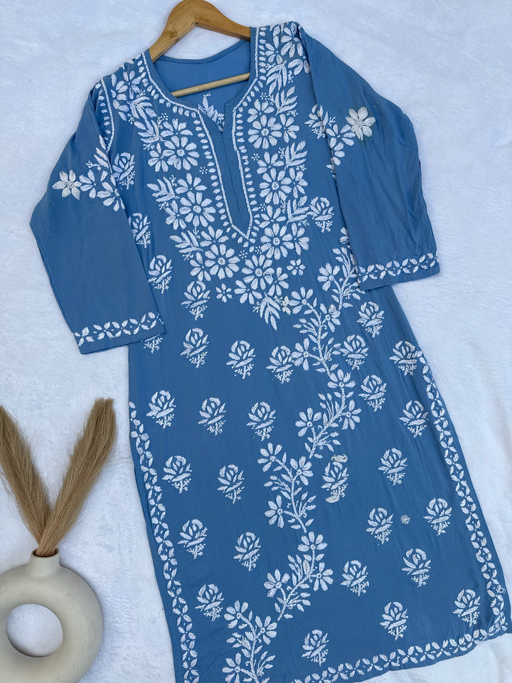 Zeenat Modal Chikankari Long Kurta