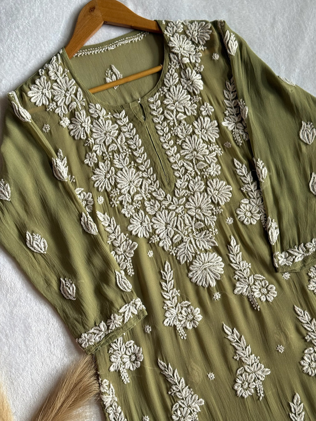Jannat Viscose Georgette Kurta With 3D Handwork